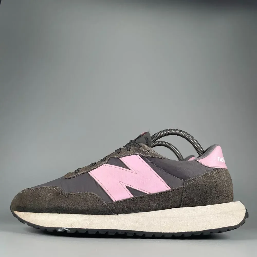 New Balance 237 Women's Size 9.5 Grey Pink Suede Casual Sneaker Comfort Shoe EUC